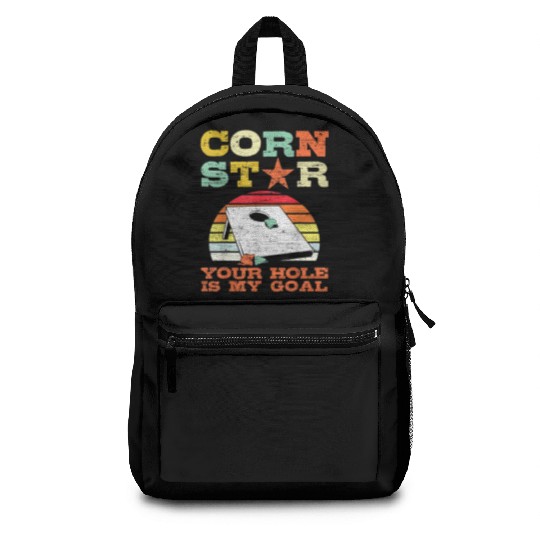 Corn Star Your Hole is My Goal Vintage Cornhole Backpacks