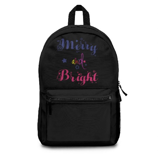 Merry and Bright Christmas Backpacks