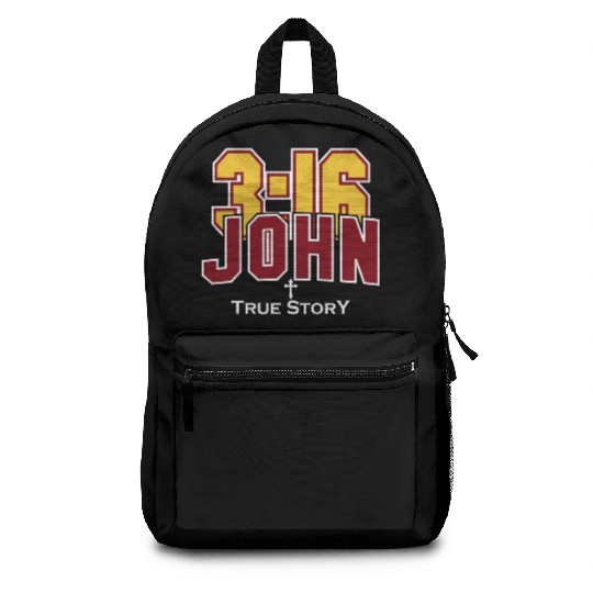 John 3:16 True Story Love Jesus Christian Backpacks