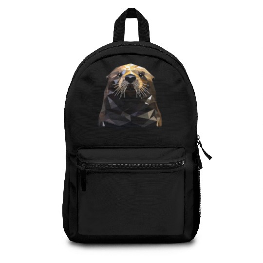 Geometric Style Sea Otter Backpacks