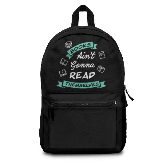 Funny Reading Teacher Bookworm Backpacks