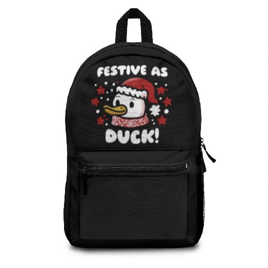 Festive as Duck Christmas Duck Backpacks