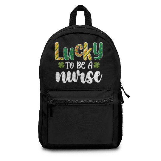Lucky To Be A Nurse St Patrick's Day Backpacks