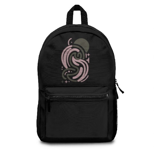 Abstract Swirls Stars Sun Shapes Vector Design Backpacks