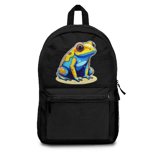 Golden Poison Frog Illustration Backpacks