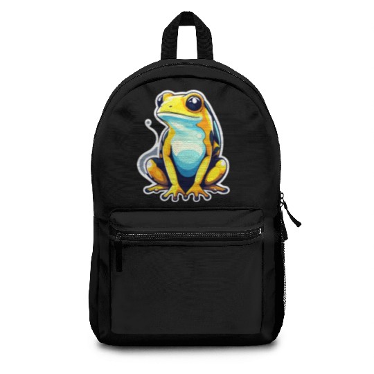 Golden Poison Frog Illustration Backpacks