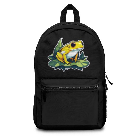 Golden Poison Frog Illustration Backpacks