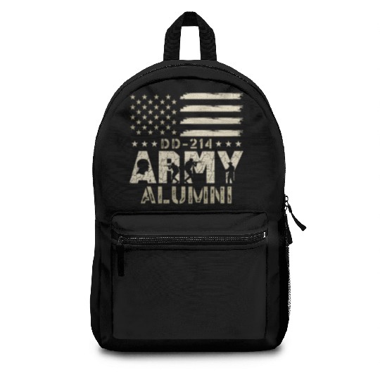 DD-214 Army Alumni Military US Flag Veteran USA Backpacks