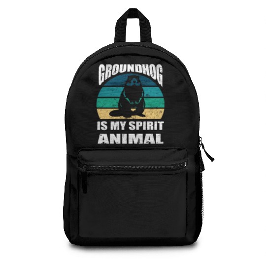 groundhog is my Spirit Animal Backpacks