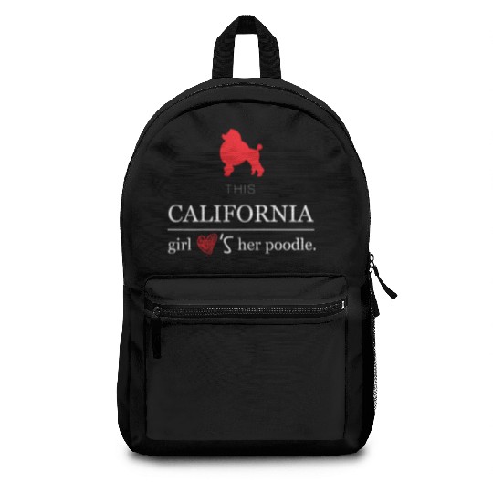 This california girl love's her poodle Backpacks