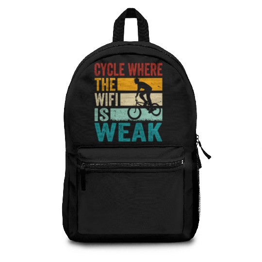 Cycle Where The Wifi Is Weak - Retro Cycling Backpacks