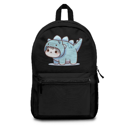 Cat in Stegosaurus Costume Backpacks