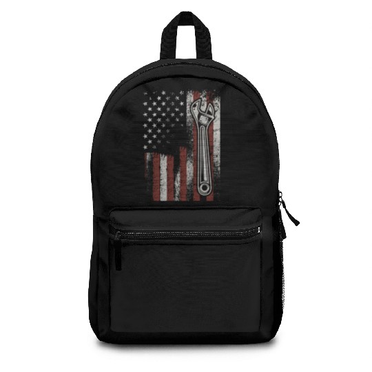 American US Flag For Men and Women Dad Car Garage Backpacks