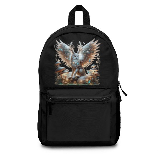 Mystic Owl of the Enchanted Forest Backpacks