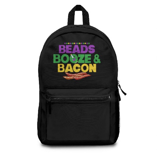 Beads Booze & Bacon Carnival Mardi Gras Backpacks