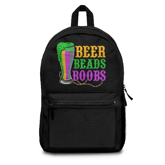 Beer Beads Boobs Carnival Mardi Gras Backpacks