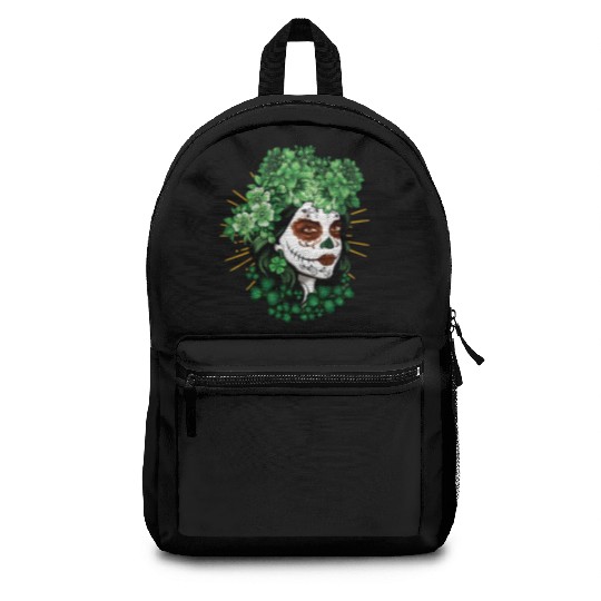 St Patrick's Day Dia De Los Muertos La Catrina Backpacks