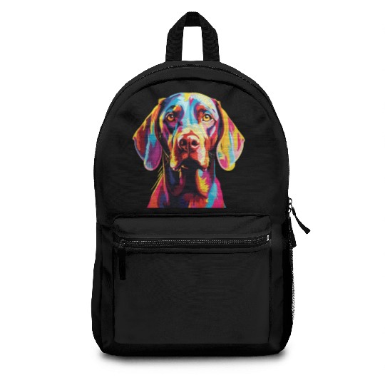 Watercolor Colorful Vizsla Backpacks