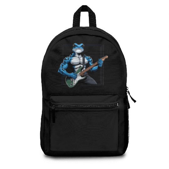 Poison dart frog guitar Backpacks