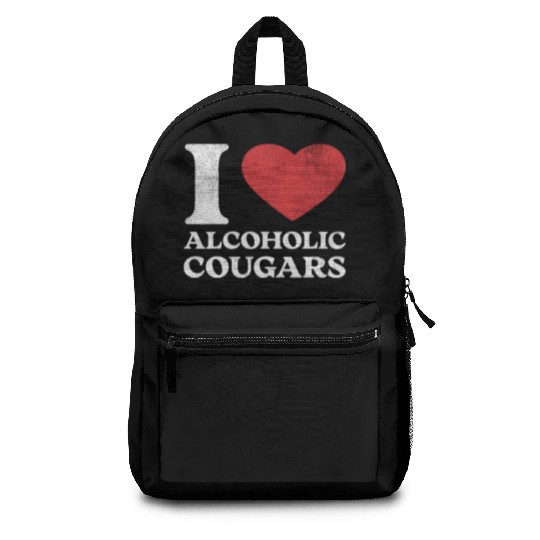 I Love Alcoholic Cougars Backpacks