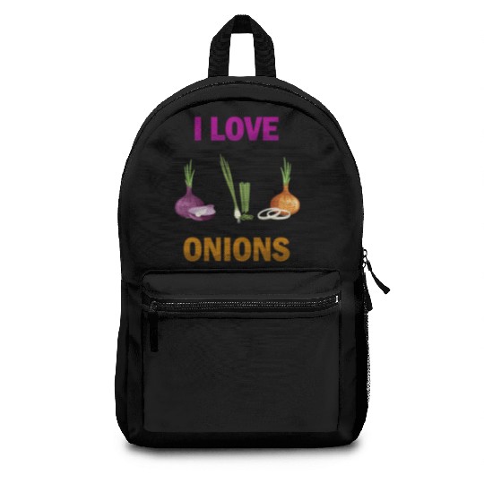 I Love Onions, For Onion and Vegetable Lovers Backpacks