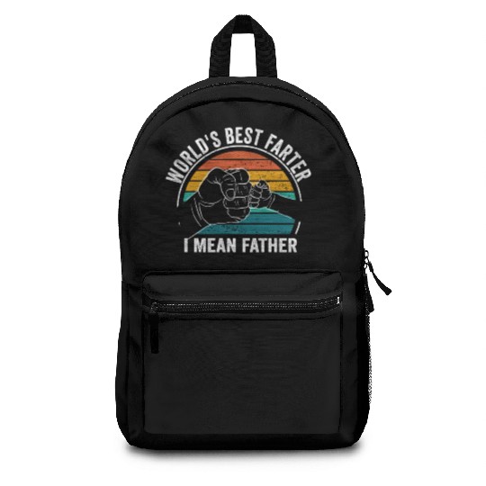 World's Best Farter I Mean Father Backpacks