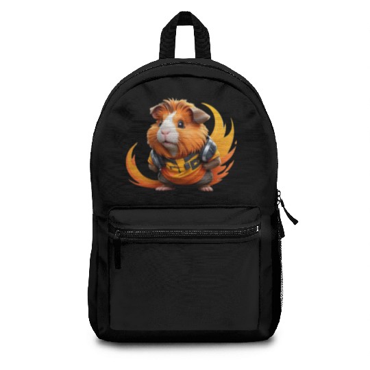 cute and cool DJ guinea pig Backpacks