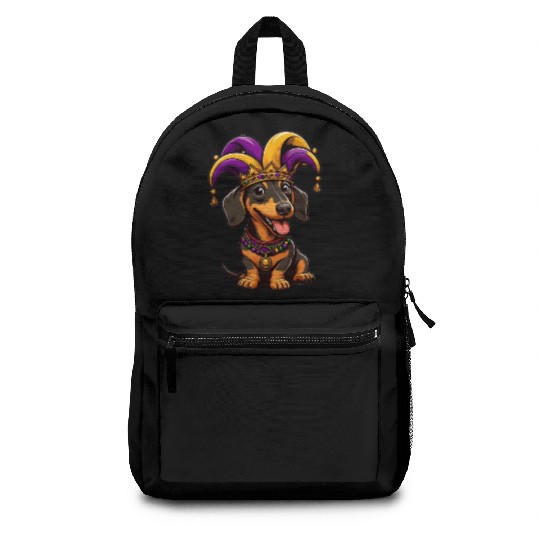 Mardi Gras Dachshund Backpacks