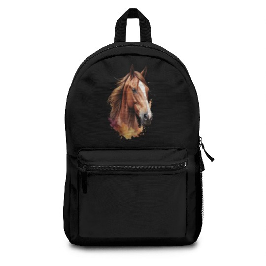 Horse Photo realism body head Backpacks