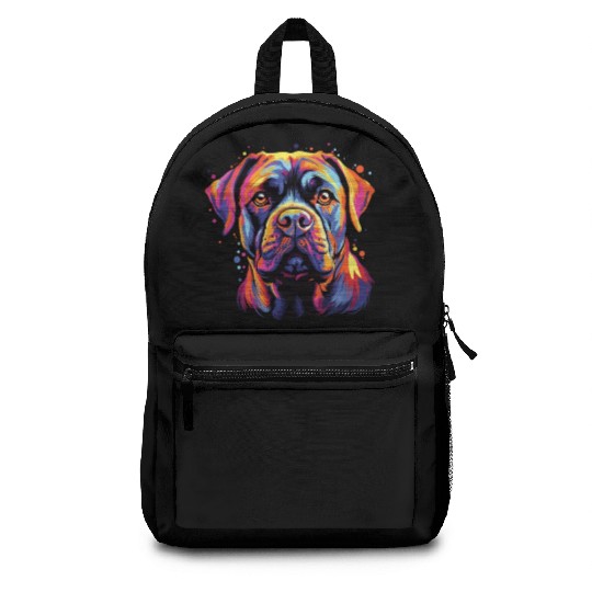 Watercolor Colorful Cane Corso Backpacks