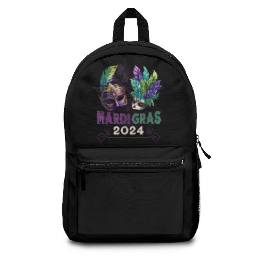 Mardi Gras 2024 Jester Feather Masks Carnival Para Backpacks