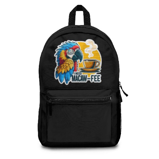 Blue Gold Macaw Macaw-Fee Coffee Lover Backpacks