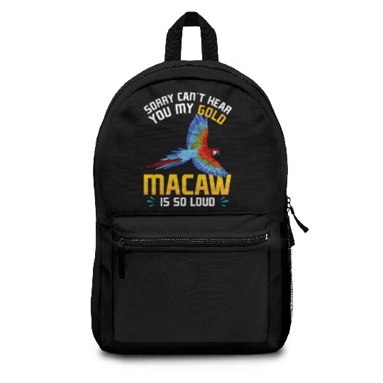 Blue Macaw Gold Macaw Ornithologist Enthusiast Backpacks