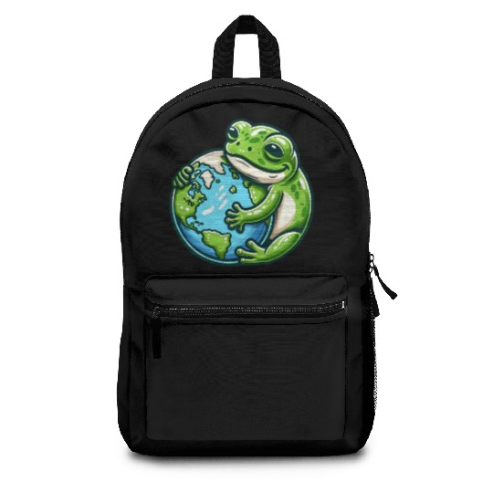 Frog Embracing Earth: Earth Day Backpacks