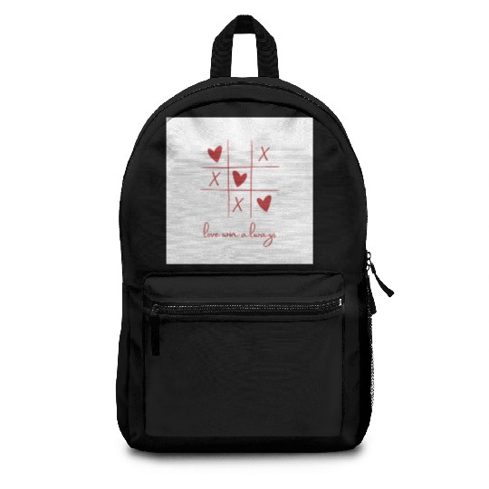 Beige Rouge Amour Saint Valentin Backpacks
