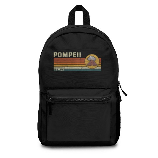 Pompeii Italy Vintage Volcanic Eruption Gift Backpacks