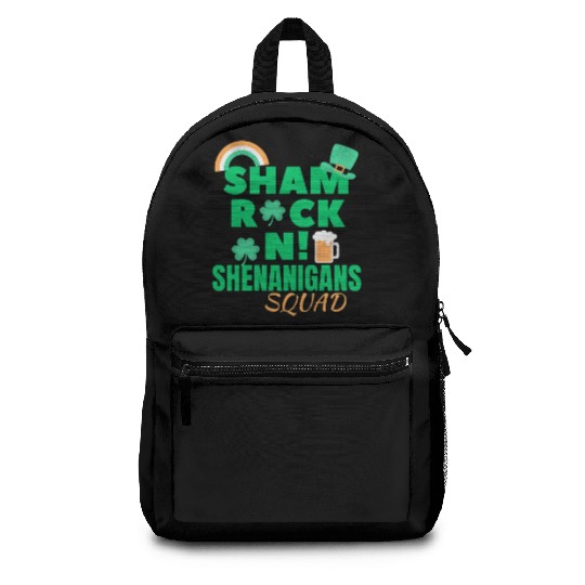 shamrockin shenanigans drinking st Patrick's day Backpacks
