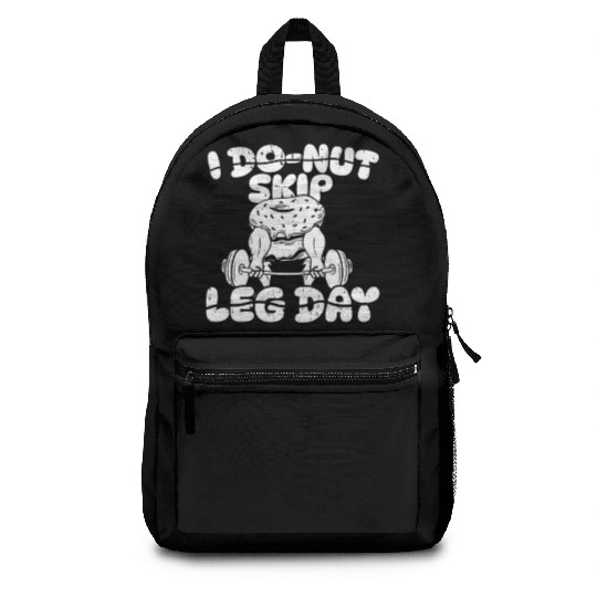 Fitness Donut Funny Donut Gym Backpacks