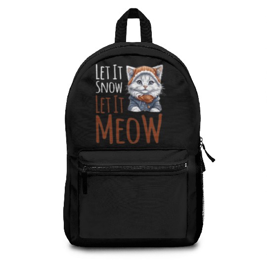 Let It Snow Let It Meow Backpacks