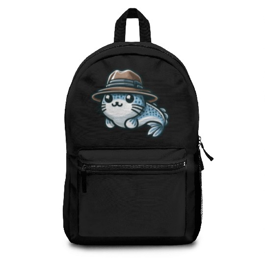 Stylish Catfish with Hat Backpacks