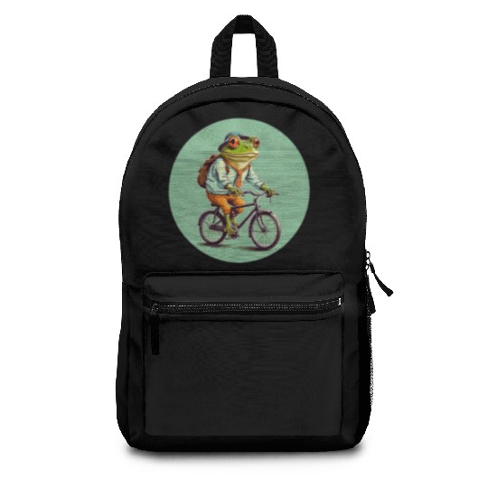 Frog Riding Bike Backpacks