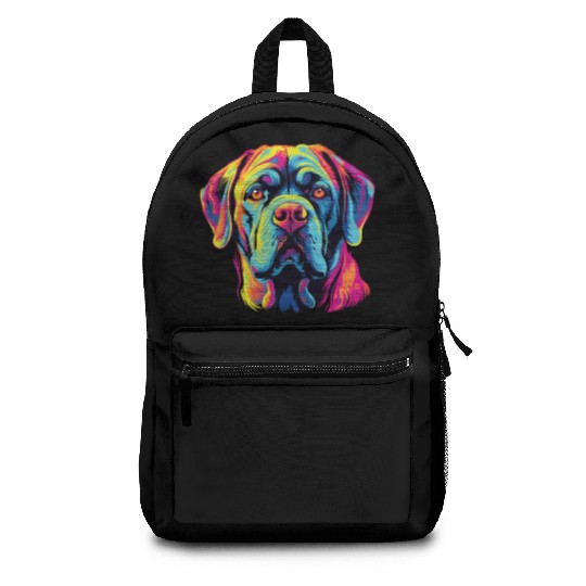 Watercolor Colorful Mastiff Backpacks