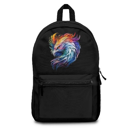 Cool Colorful Watercolor Phoenix Backpacks