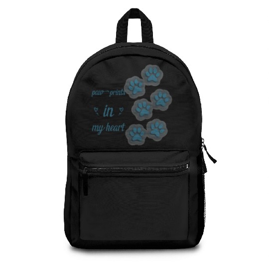 paw prints in my heart Backpacks