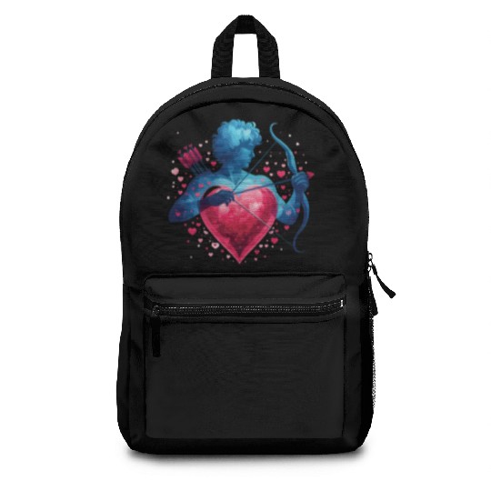 Valentine's Day: Cupid with a love arrow and heart Backpacks
