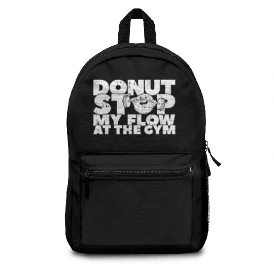 Fitness Donut Funny Donut Gym Backpacks