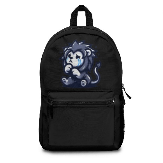 Sad lion Backpacks
