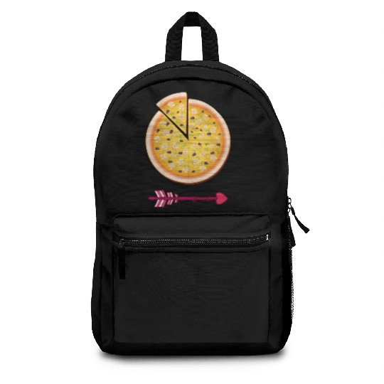 PIZZA is my valentine - Arrow Pointing Left Backpacks