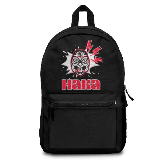 Maori Tribal Face Haka Dance New Zealand Backpacks