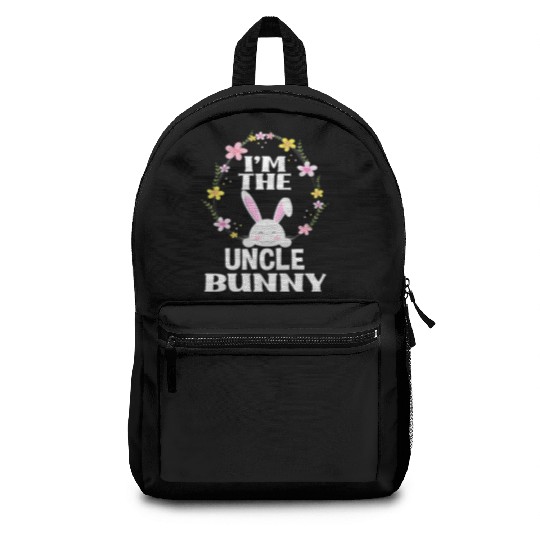 I Am Uncle Easter Bunny Flower Wreath Easter Backpacks